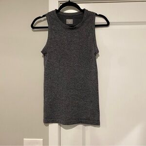 Athleta Gray Sleeveless Ribbed Top